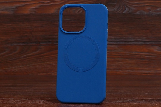 Silicone Case Magnetic sheet iPhone 13 Navy blue (20)
