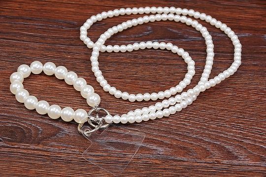Шнурок для телефона Fashion pearl 115cm + 25cm