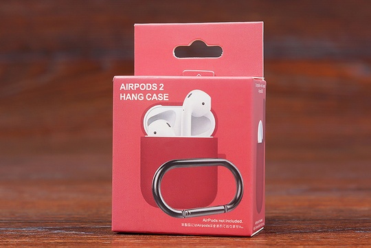 Футляр for AirPods 1/2 Carrying з карабіном (rose red)