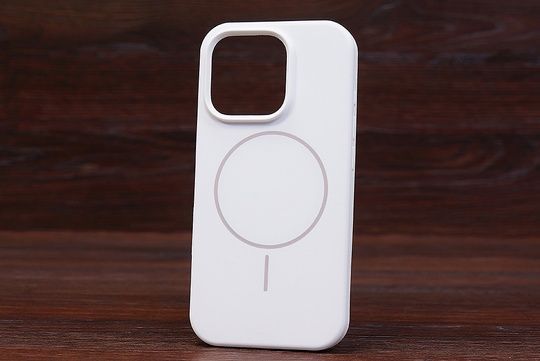Silicone Soft Case Magsafe iPh 15ProMax White