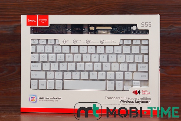 Клавіатура bluetooth Hoco S55 RGB (біла)