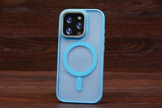 Накладка Magnetic MagSafe Matte Iph 15 Blue