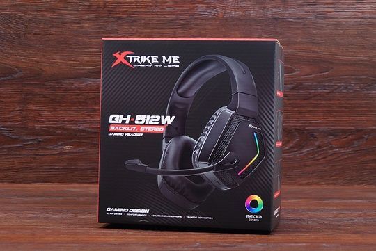 Навушники ігрові XTRIKE ME GH-512W RGB (чорні)