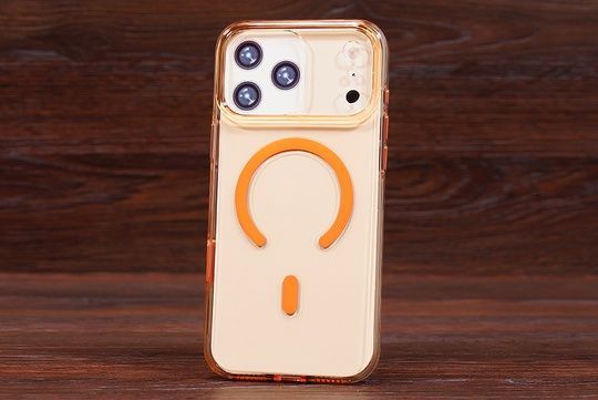 Накладка Bigc Acrylic Metal MagSafe Iph 17ProMax Orange