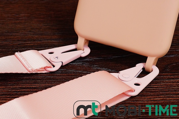 Силікон Crossbody Xiaom Note 11 4G/11S з шнурком Pink san