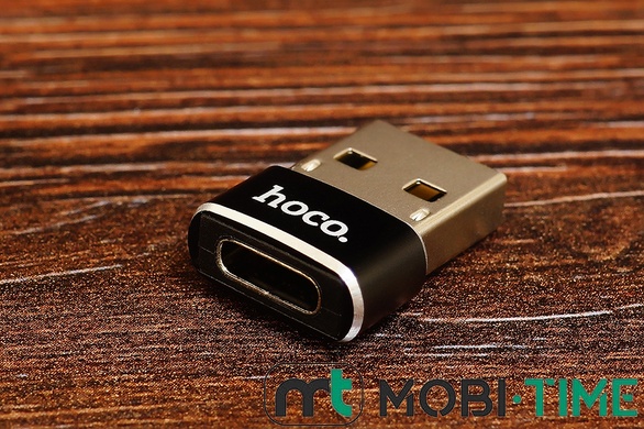 Перехідник HOCO UA6 USB male to Type-C female (чорний)