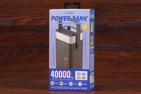 Power Bank Remax RPP-596 40000 QC+PD22.5W RGB сірий