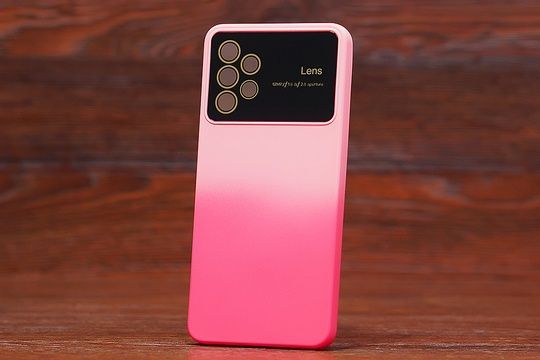 Силікон Lens Xiaom Redmi 12C Pink/Red