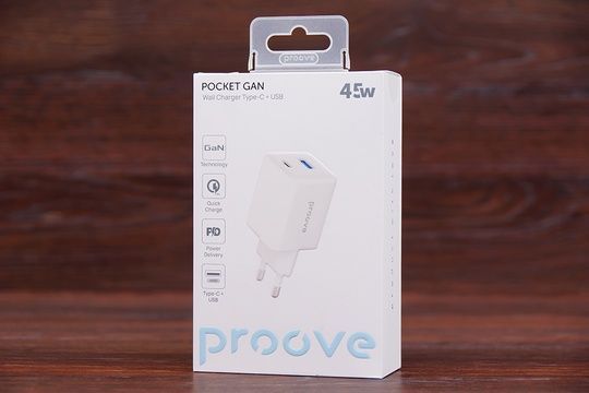 МЗП Proove Pocket GaN QC3.0 + PD 45W (білий)