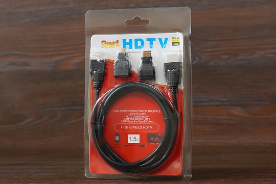 Cable HDMI 3in1 1.5m (чорний)