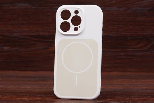 Silicone Soft Back Close Magsafe iPh 15ProMax White
