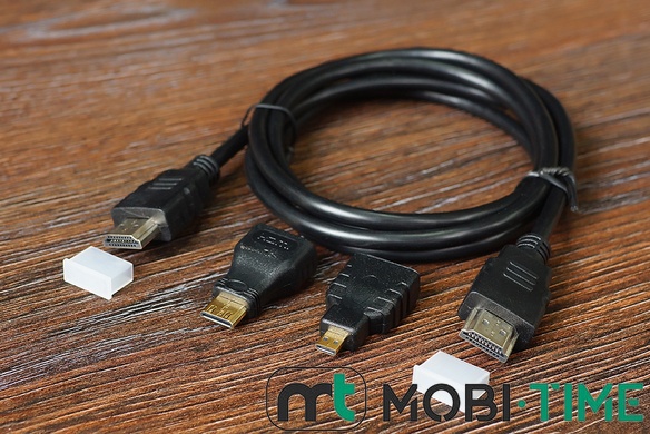 Cable HDMI 3in1 1.5m (чорний)