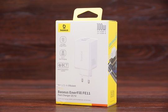МЗП Baseus P101821022 13-00 USB-A+ 2USB-C 100W біл