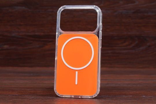 Silicone Case Phantom clear MagSafe Iph 17ProMax Orange