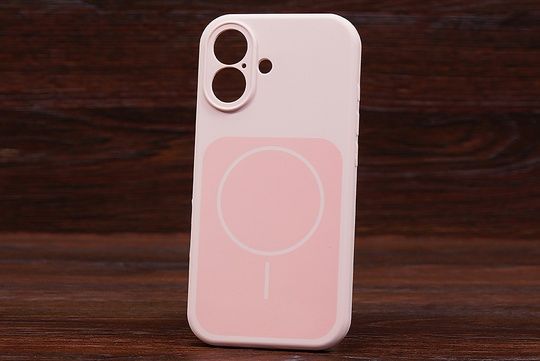 Silicone Soft Back Close Magsafe iPh 16 Pink