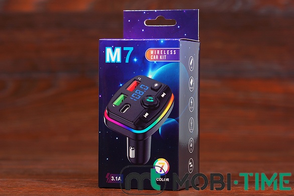 FM Modulator M7 QC3.0 RGB (чорний)