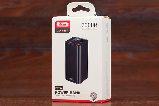 Power Bank XO PB97 20000 mAh 65W (чорний)