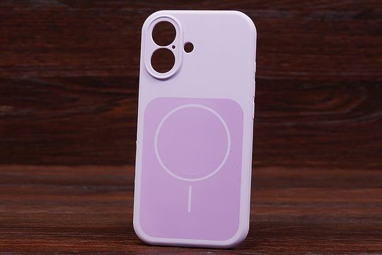 Silicone Soft Back Close Magsafe iPh 16 New purple