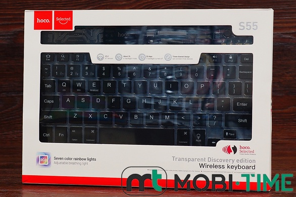 Клавіатура bluetooth Hoco S55 RGB (чорна)
