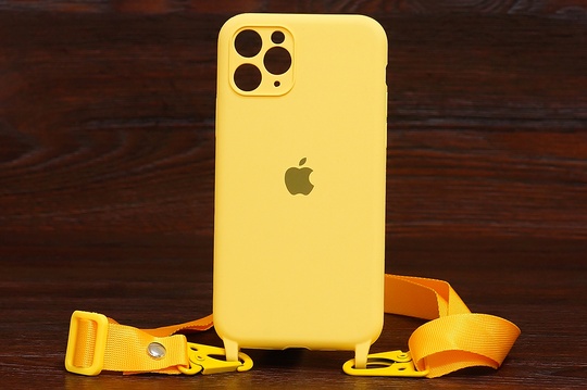 Силікон Crossbody IPhone 12 з шнурком Canary yellow