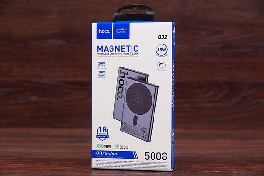 Power Bank Hoco Q32 5000mAh MagSafe QC3.0+PD 15W (сірий)