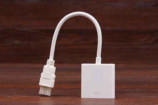 Перехідник HDMI male to VGA female+ AV 0.2см (білий)