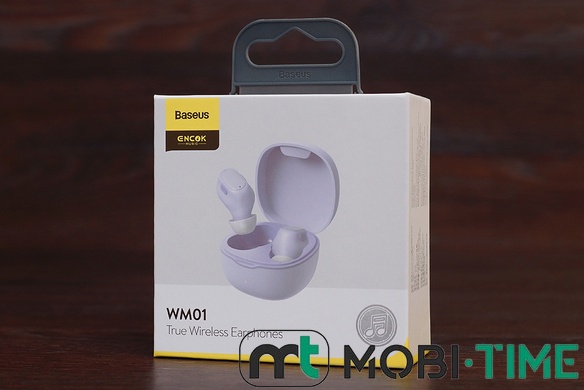 HF AirDots Baseus WM01 (фіолетові) (дефект упаковки)