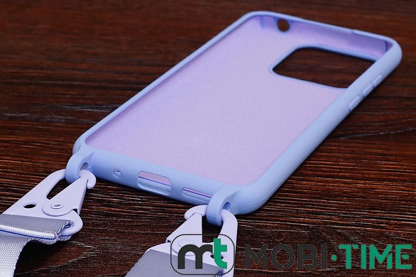 Силікон Crossbody Samsung A13 4G з шнурком Elegant purple