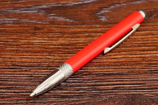 Стилус металевий з ручкою (червоний)