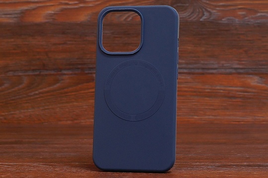 Silicone Case Magnetic sheet iPhone 14Plus Dark blue (8)