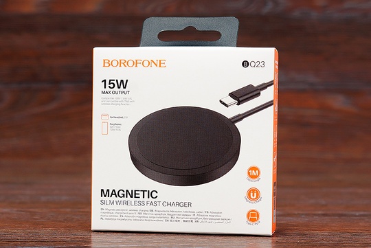 Бездротова зарядка MagSafe Borofone BQ23 15W (чорна)