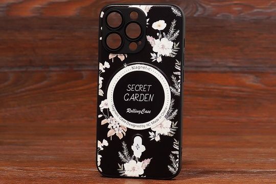 Накладка Secret Garden MagSafe Iph 14 Black