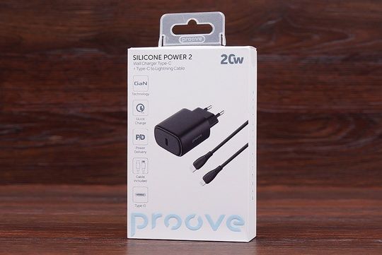МЗП Proove Silicone Power 2 Type-C to lightning PD 20W (чорний)