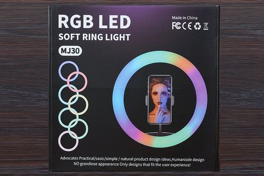 Кільцева лампа 30см RGB MJ30 (з тримачем)