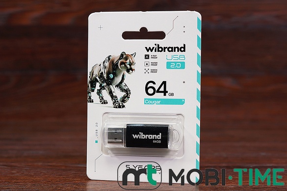 Флешка 64GB Wibrand Cougar