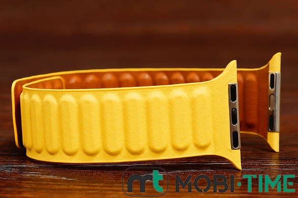Ремінець AppleWatch 42/44/ 45/49 Leather Loop Yellow (4)