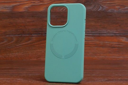 Silicone Case Magnetic sheet iPhone 14Pro Pine green (55)