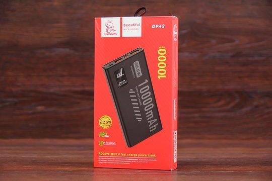 Power Bank Vdenmenv DP43 10000mAh QC+PD22.5W чорн
