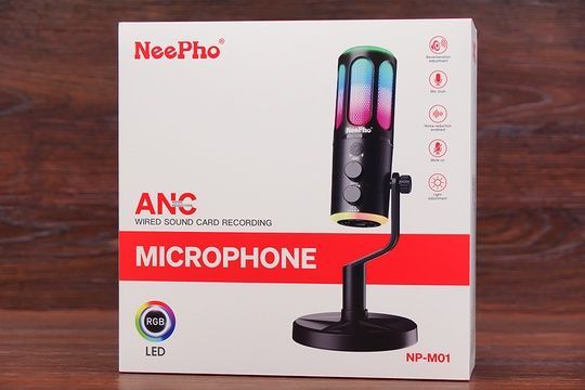Мікрофон NeePho NP-M01 для ПК RGB (чорний)