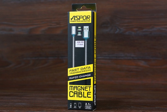 USB Кабель lightning Aspor 101 магніт (1m)