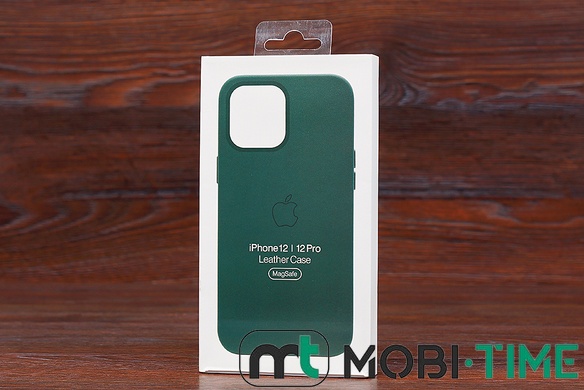 Leather Case MagSafe Iph 12ProMax Dark green