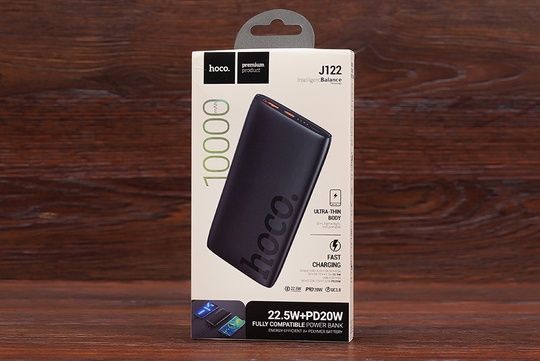 Power Bank HOCO J122 10000 mAh QC3.0+PD 22.5W (чорний)