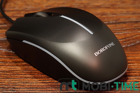 Мишка дротова Borofone BG10 RGB (чорна)