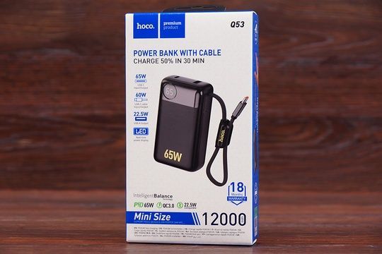 Power Bank HOCO Q53 12000 mAh QC3.0+PD 65W (чорний)