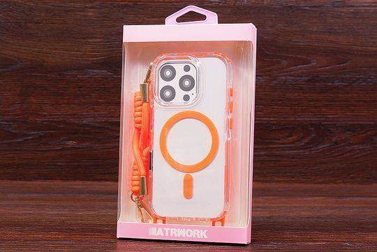 Накладка Lanyard Case MagSafe 2в1 Iph 14Pro Orange