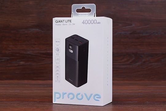 Power Bank Proove Giant Lite 40000mAh 22.5W (чорний)