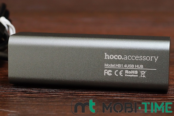 USB HUB Hoco HB1 4USB (срібний)