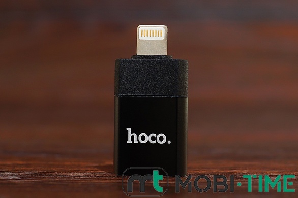 OTG HOCO UA17 Lightning male на USB female (чорний)