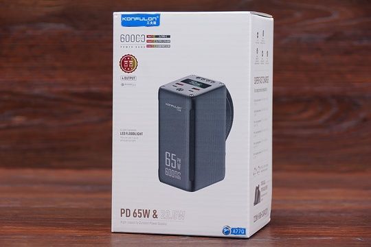 Power Bank Konfulon A77Q 60000mAh PD 65W (чорний)