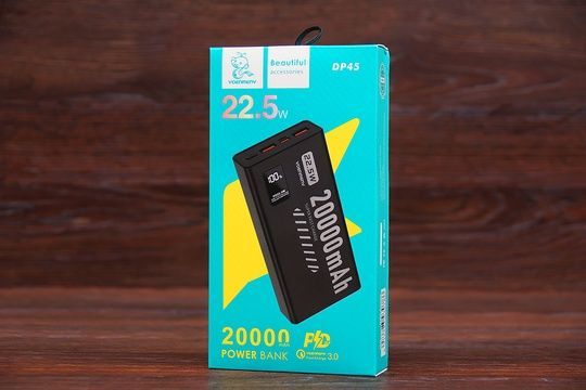 Power Bank Vdenmenv DP45 20000 mAh QC+PD 22.5W чорн